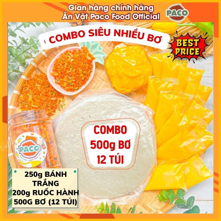 COMBO MINI M1 bánh tráng phơi sương muối ruốc hành phi 440g gồm 150g ...