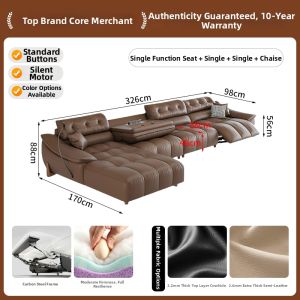 PAIWEISEN | Multifunctional Smart Leather Sofa