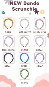 Bando Bandana Scrunchie Transparant Wanita Korean Style Murah
