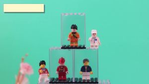 Building Block Display Box Small Particles Suitable For Lego Minifigures Clear Desktop Dust Box Stackable Storage Square Box