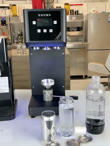 Commercial for Milk Tea Plastic Bottles & Beverage Cans | High-Speed Cup/Bottle Sealer Automatic Can Sealing Machine