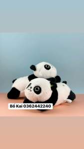 Gấu Bông Gối Ôm Gấu Trúc Nằm (Size 30->80cm) Lông Siêu Mềm Mượt Hàng cao cấp Đẹp chất lượng.