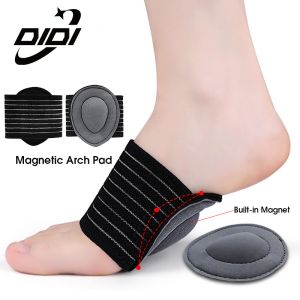 DIDI 1Pair Magnetic Orthopedic Insole Arch Pad Support For Flat Foot Correction High Arch Cushioning Plantar Fasciitis Pain Relief Foot Pads