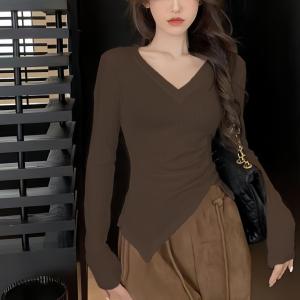 Lieoyuarn | Áo Thun Dài Tay Phong Cách Slender Fit