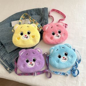 Kawaii Care Bears Crossbody Bag Childrens Cartoon Plush Shoulder Bag Cute Bag