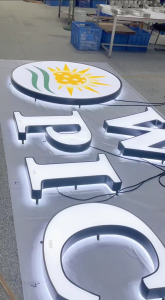 Custom Luminous Signage Storefront Outdoor Advertising Letters Acrylic Stainless Steel Borderless LED Letters Waterproof Craft Customization
