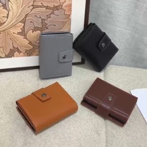 Bifold Leather Wallet Card Pop Up Organizer Metal Box Card Holder Wallet