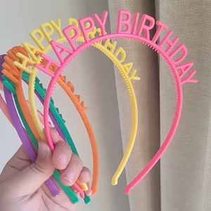 Gratis Semua - Bando Happy Birthday / Bando Wanita Desain Happy Birthday Warna-Warni Gaya Korea Untuk Dekorasi Pesta Ulang Tahun