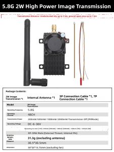 ZENCHANSI | High Power 5.8G Transmitter Receiver 2000mw