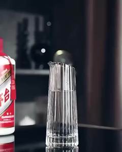 2pcs Wine Dispenser Set 125ml Vertical Stripe Transparent and 80ml with Scale Spirits Tool Household Glasses Sets Wholesale Cups
