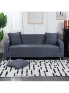 Full Coverage Linen Print Sofa Cover