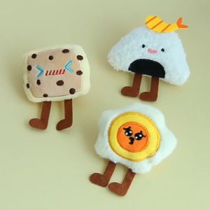 【Meoof】 Cat Toys Plush Toys with Bell Catnip Cat Toy Self Playing Dental Care Rice Ball 猫咪毛绒铃铛玩具解闷陪伴猫薄荷磨牙洁齿仿真饭团
