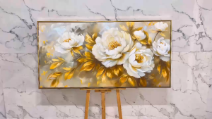 Tranh Hoa Mẫu Đơn Nghệ Thuật Tạo Không Gian Sang Trọng Tranh Canvas Tranh Tráng Gương Tranh Decor