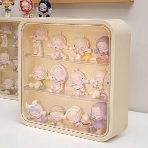 ชั้นวางโชว์กล่องตาบอดชั้นเก็บของแขวนผนังตู้ทำมือตุ๊กตา popmart กล่องใสกล่องฟองมาร์ทแบบแขวนผนัง