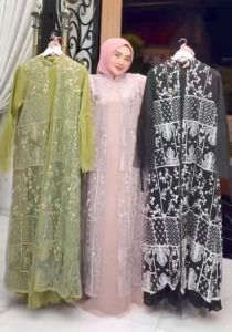 Gamis Shellasaukia brukat Tile blazer