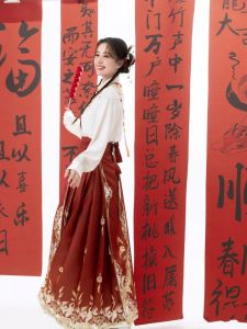 Retro Red Cheongsam Wedding Dress Set Chinese Style Art Photo Shooting Clothing Studio Theme Personal Portrait Photography