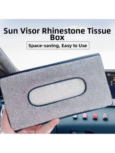 Sunshade Car Tissue Box Decorative Organizer