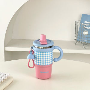 Cute Aesthetic Ins Style Design Sense Thermal Tumbler Cup Large Capacity