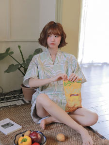 Áo Khoác Cardigan Cotton Dày Mới Cho Nữ Quần Áo Tắm Sauna SPA Tắm Bùn Chất Liệu Cotton Thương Hiệu Yán Yè Kiểu Dáng Thường Ngày