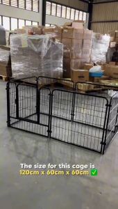 EZPET🐱【6 Panels Pet Cage with Bold Metal Fence 】Cat Cage Dog Cage Large Pet Fence Sangkar Anjing Sangkar Kucing宠物围栏狗笼宠物笼