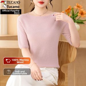 TUCANO | Quality Slim-Fit Short-Sleeve Knitwear French Boat Neck