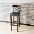 Bar Chair Coffee Shop Solid Wood Bar Stool Minimalist High Stool Backrest Chair Bar Stool Front Desk Cashier Stool Manufacturer. 
