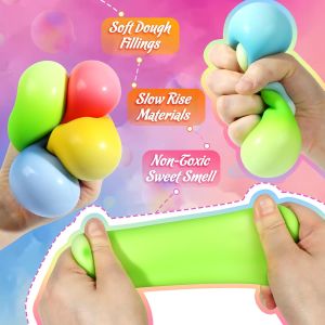 Slow Rise Stress Balls Squishy Toy for Kids Adults Stretchy Sensory Fidget Toy for Anxiety Stress Relief Soft Squeeze Fidget Toy
