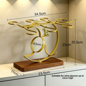 Inverted Glass Hanging Wine Organizer and Decanter Stand