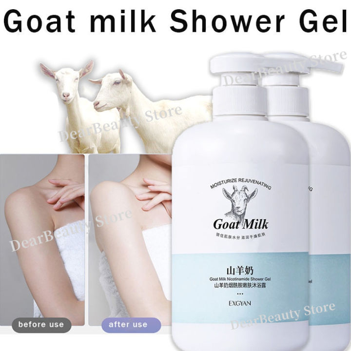 500ML Goat Milk Whitening Body Wash Smoothing Moisturizer Long lasting Whitening Soothing Dry Skin Niacinamide Body Wash Body Care Lazada PH