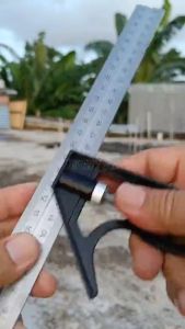 Penggaris Tukang Siku Mistar Multifungsi ada Waterpass / penggaris siku waterpass