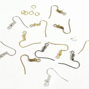 300pcs / Set Kait Belakang Anting Hypoallergenic Bahan Karet Bening Untuk Membuat Perhiasan