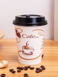 Custom Disposable Tea Cup with Lid for Logos