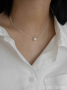 Retro French Style Bolobolo Pearl Necklace for Women Designer Unique Lockbone Chain Stylish Light Luxury Neck Jewelry