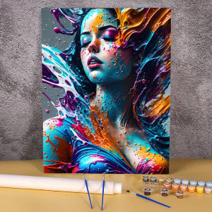 Coloring By Numbers On Canvas Wall Art Picture For Living Room Home Decor Diy Acrylic Paint Painting Kit Adults Handicraft