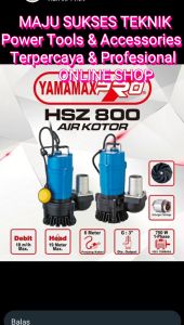 YAMAMAX PRO HSZ 800 A Pompa Celup Air Kotor Keruh 3 inch Auto 750Watt Submersible Pump 3" HSZ800