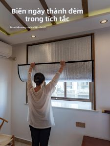 XIZHUYUAN | Total Light Blocking Solar Shade Curtain Heat Insulation No Translucency