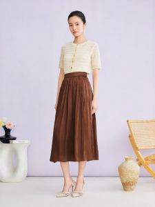 Sleeveless H-Shape Round Collar Two-way Wearing Knitwear