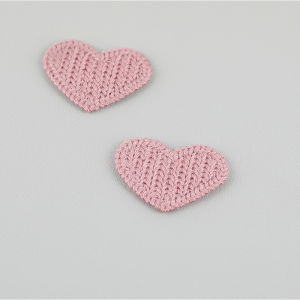 20Pc Trái Tim Thêu Vải Dán 3D Handmade Polyester Miếng Dán 3.5X2.7Cm Cho Trẻ Em Túi Tóc Giày Quần Áo Trang Trí