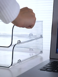 【D378】Rak Penyimpanan Dokumen Tasak Berdiri A4 Desktop Stackable A4 Tray Office Document File Storage Rack
