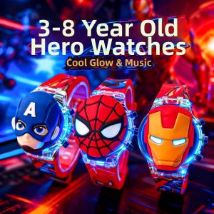 Hai Yao Era | Spider-Man Design Electronic Childrens Watch Glow Music Light
