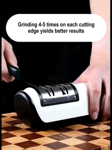 USB Electric Knife Sharpener | 2-Speed Multi-Function Scissor & Knife Sharpener | Anti-Slip Base | 304 Stainless Steel + Ceramic Stone