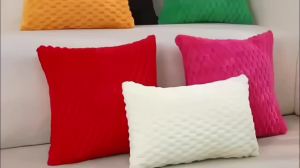 2 Chiếc Vỏ Gối Lông Giả Mềm Mại Hai Mặt Giặt Máy Được Mềm Mại Trang Trí Phòng Khách Sofa & Giường Chất Liệu Polyester Không Kèm Ruột Gối