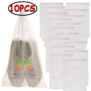 10Pcs/Set Shoe Dust Covers Non-Woven Dustproof Drawstring Clear Storage Bag Travel Pouch Shoe Bags Drying shoes Protecter