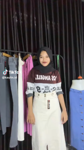 KAYLIN.ID Forking Denim Skirt Women Summer High Waisted Thin Mid-Length A-Line Straigh Hip