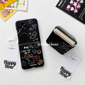 Colorful Graffiti Line Design Phone Case for Oppo Find N3 Flip Xiaomi MIX Flip2 New Foldable Screen Protection Huawei Pocket2