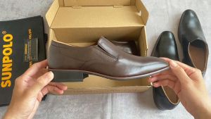 Giày Tây Nam Da Bò SUNPOLO SUMU6673 (Đen Nâu)