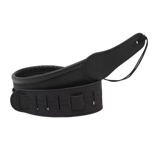 IRIN | Guitar Bass Thickened Wide Adjustable Leather Decompression Shoulder Strap Black Leather Strap Guitar Strap Parts Accessories