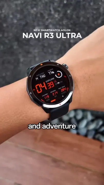 Aolon Navi R3 Ultra Smartwatch 1.43" AMOLED GPS Bluetooth Calling AI Smart Watch Offline Music 3ATM Waterproof 130+ Sports Mode Heart Rate Blood Oxygen Monitor