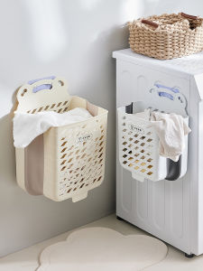 Foldable Laundry Hamper for Home Use Bathroom Bathing Dirty Clothes Storage Basket Bucket Japanese Style Pure Color Utility