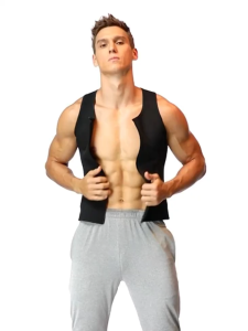 Boulder Men Waist Trainer Sauna Vest Body Shaper Belly Fitness Corset Abdomen Slimming Body Reducing Shapewear Burn Fat Trimmer Belt Sweat Compression Fat Burner Workout